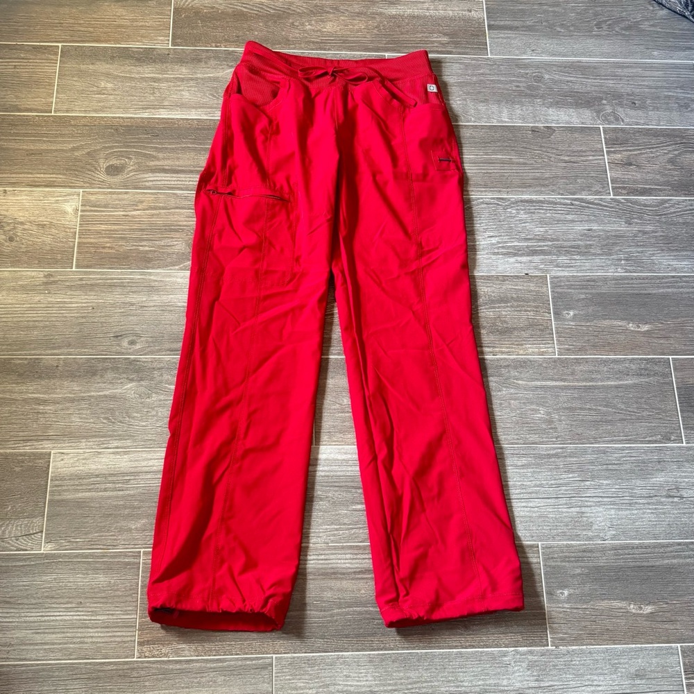 Cherokee Infinity Red Adjustable Straight Leg Scr… - image 2